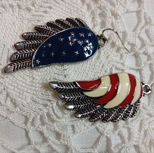 Patriotic Wing Earrings